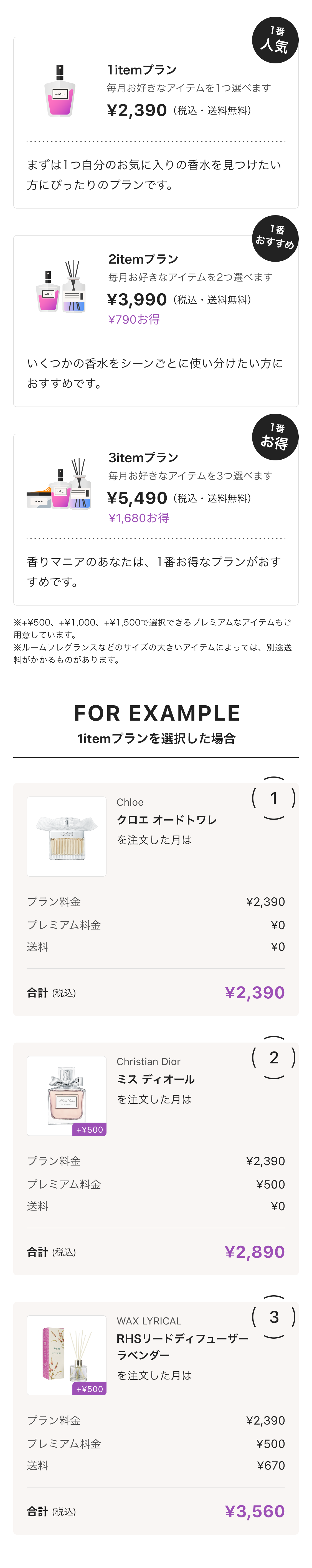 料金プランについて